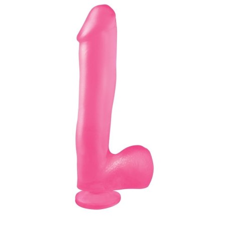 Basix Rubber Works 25,4 cm verge et testicules avec ventouse - Couleur Rose