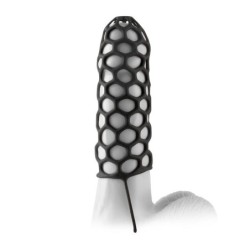 Cage à pénis Fantaset X-tensions silicone Warrior - Noir