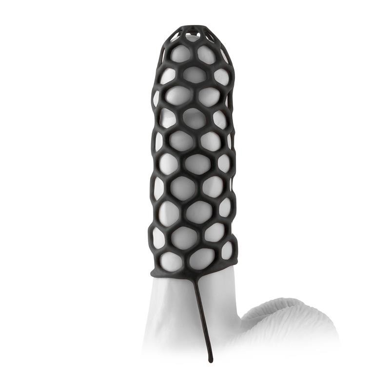Cage à pénis Fantaset X-tensions silicone Warrior - Noir