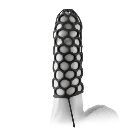 Cage à pénis Fantaset X-tensions silicone Warrior - Noir