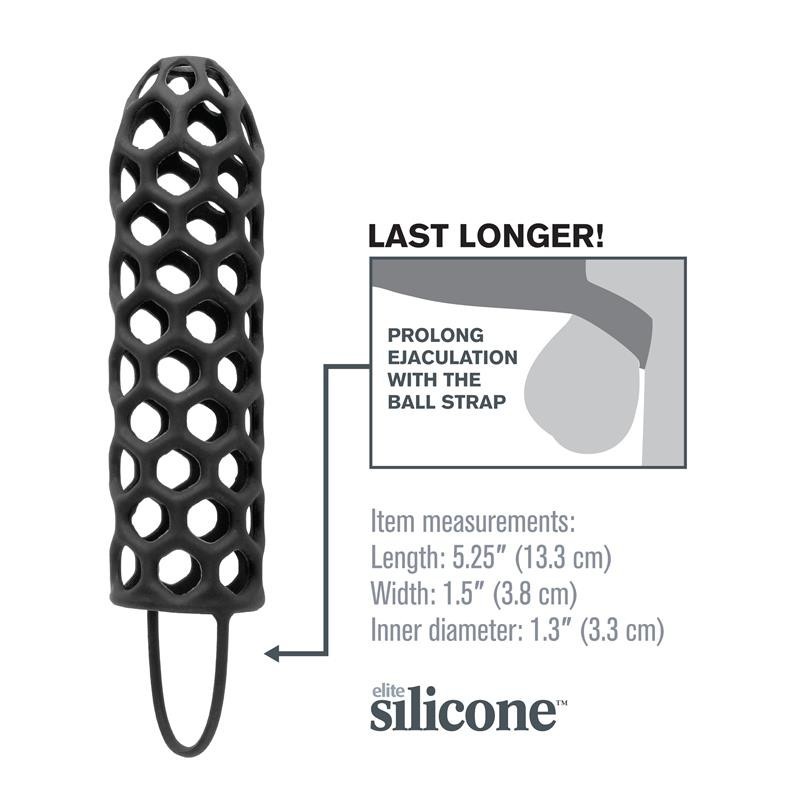 Cage à pénis Fantaset X-tensions silicone Warrior - Noir