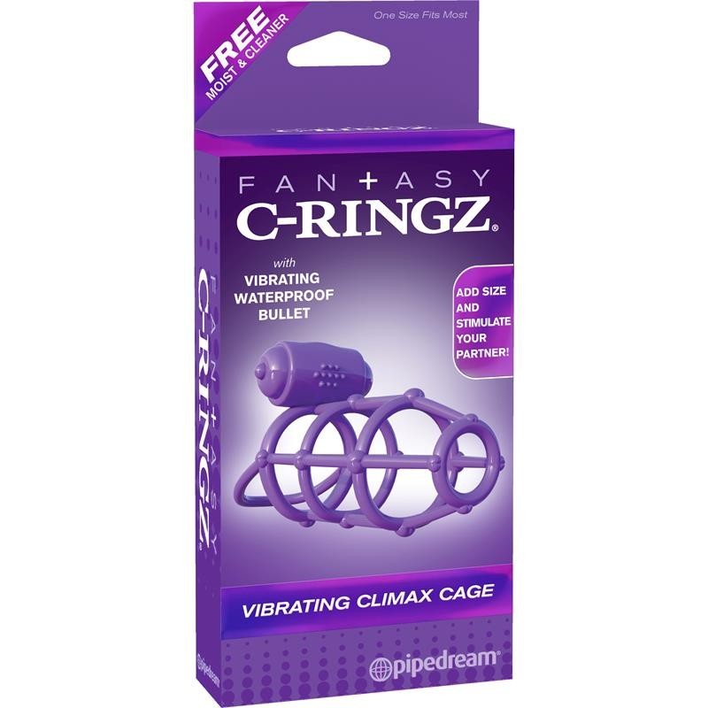 Fantaset C-Ringz Anneau Vibromasseur Cage du Clímax pourpre