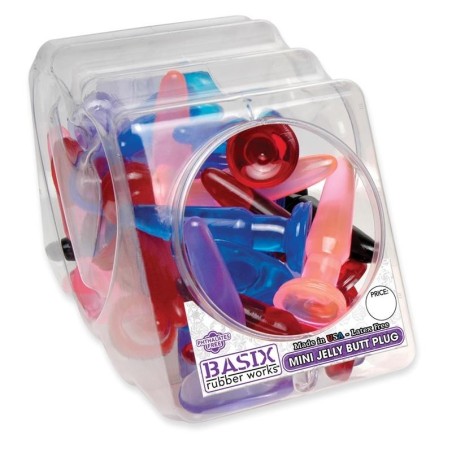 Mini plug anal Basix Rubber Works - présentoir