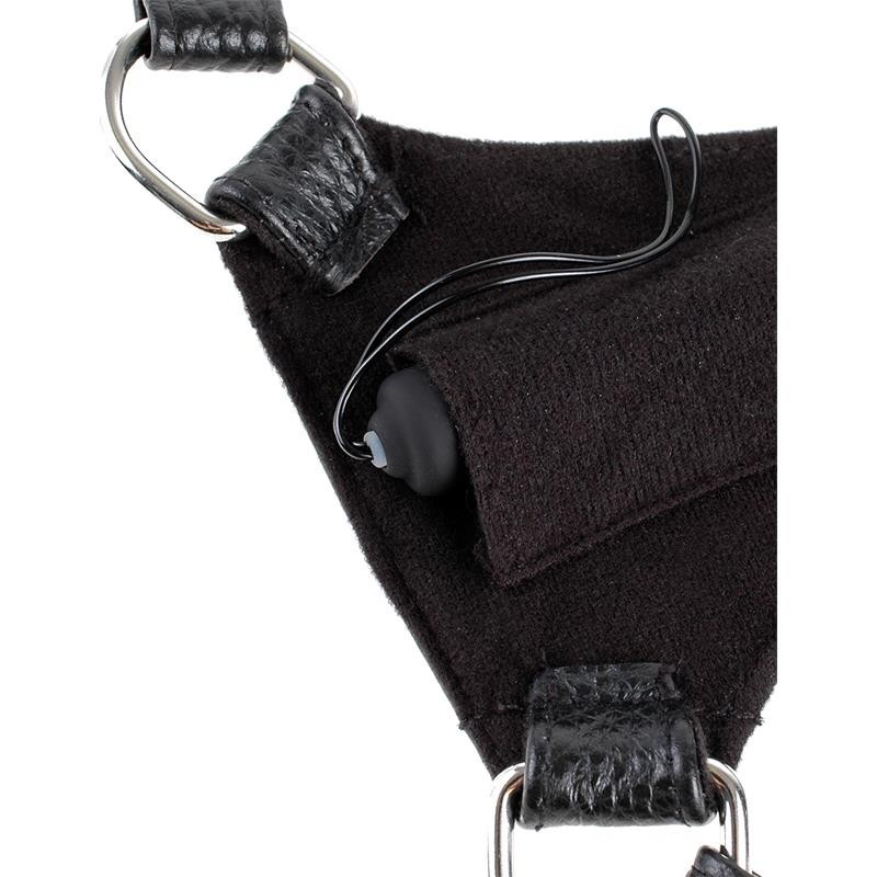 Harnais fantaisie en cuir noir de la série Fetish Fantasy