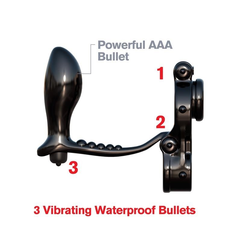 Fantaset C-Ringz Anneau avec Plug Anal Ironman noir