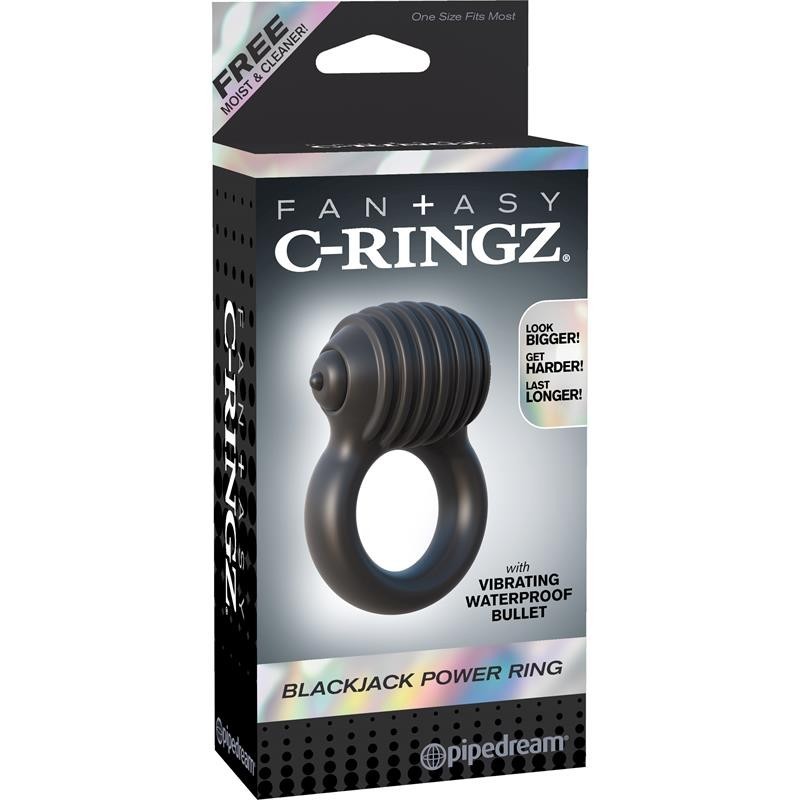Fantaset C-Ringz Anneau puissant Blackjack Couleur Noir
