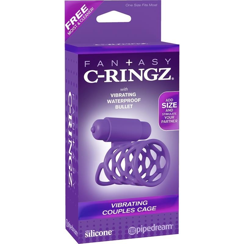 Fantaset C-Ringz Anneau Vibromasseur Cage pour couples mauve