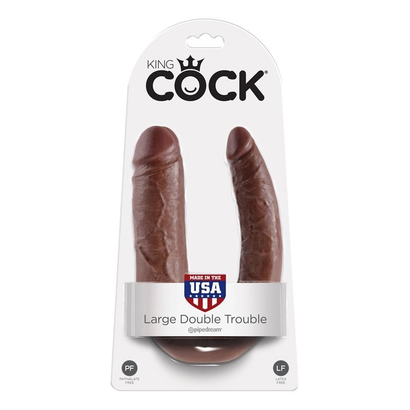 King Cock pénis Double Pénétration Grande - Couleur Marron