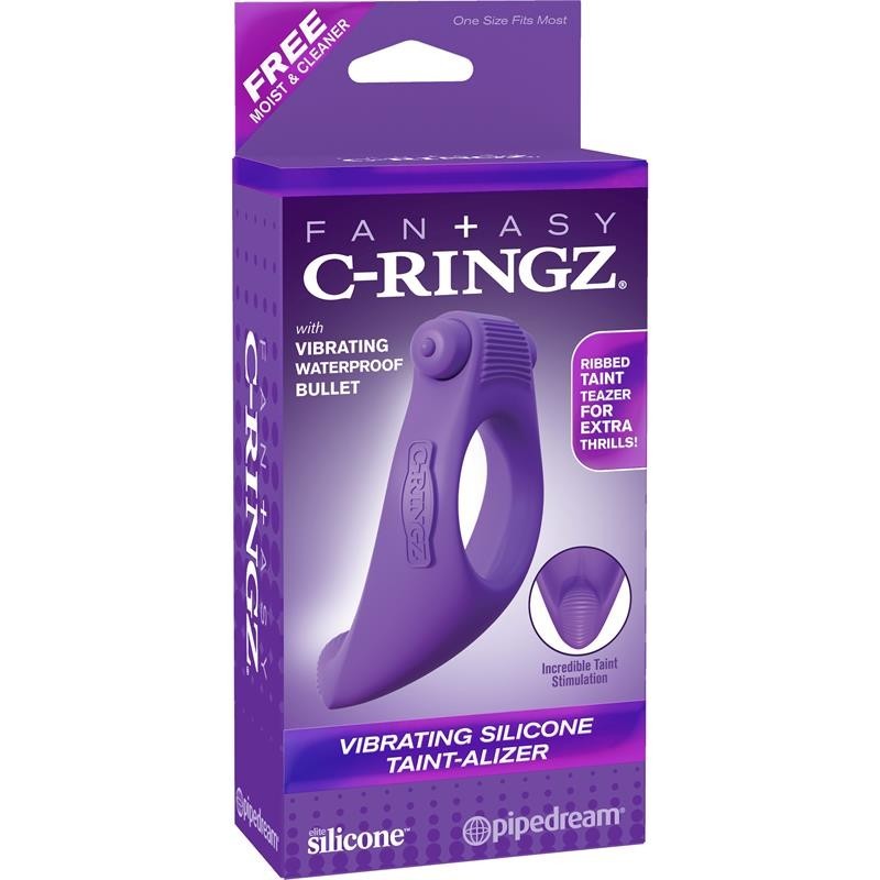 Fantaset C-Ringz Anneau Vibromasseur en silicone Taint-Alizer mauve