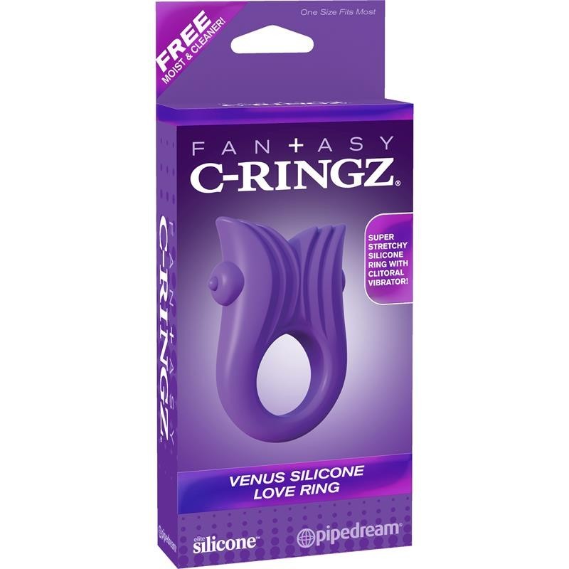 Fantaset C-Ringz Anneau en silicone Venus Love mauve