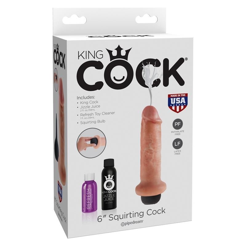 Gode King Cock Ejaculateur 6 Couleurs Naturel
