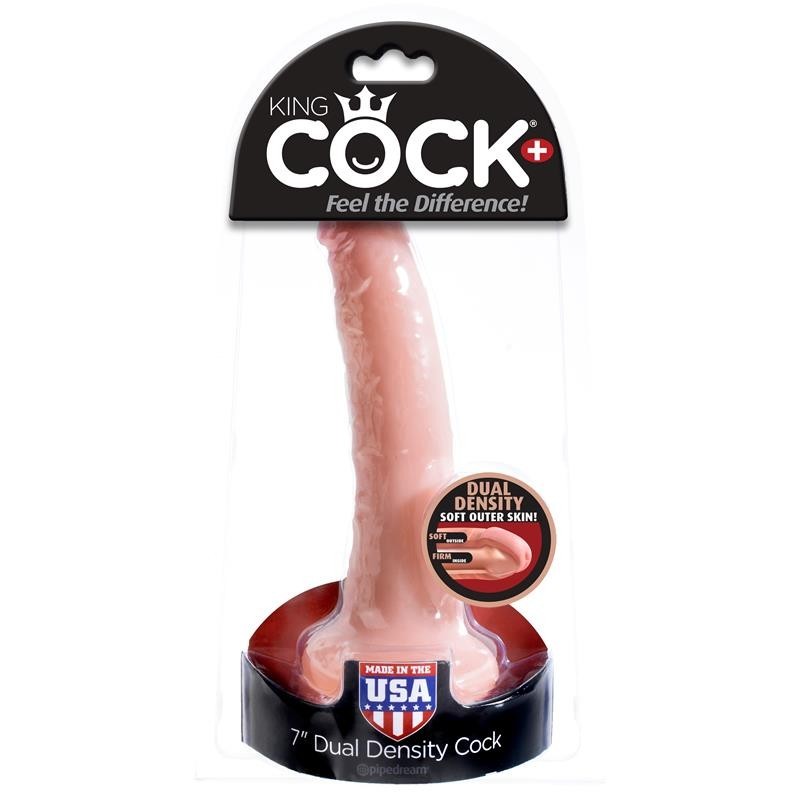 King Cock Plus pénis 7 Double Densité - Couleur Naturelle