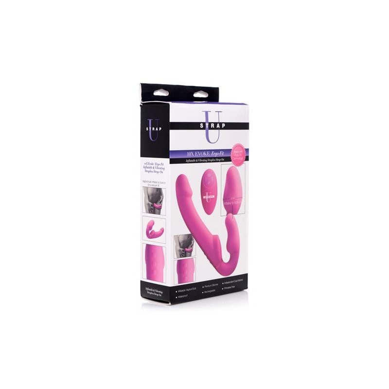 Vibromasseur gonflable double fonction contrôle gonflable Remoto rose