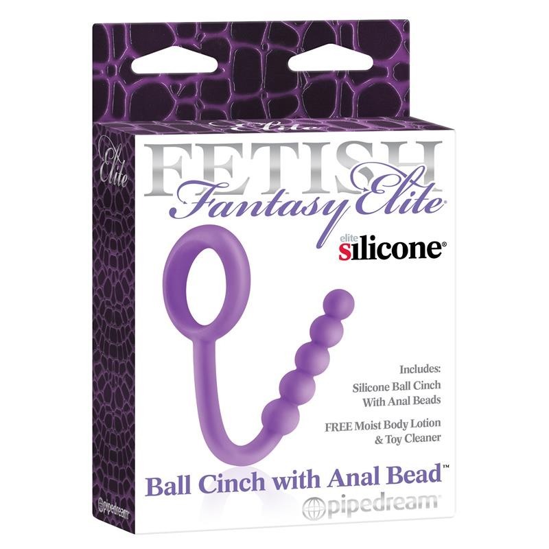 Fetish Fantaset Elite Perles Anales avec Anneau Testiculaire mauve