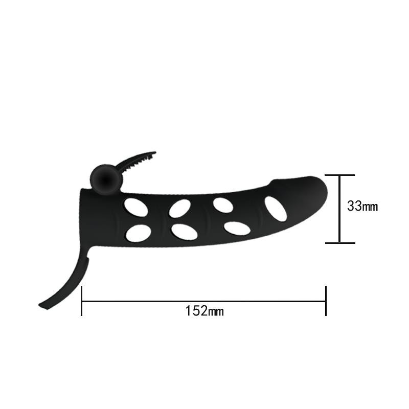 Housse à pénis avec balle couleur noir