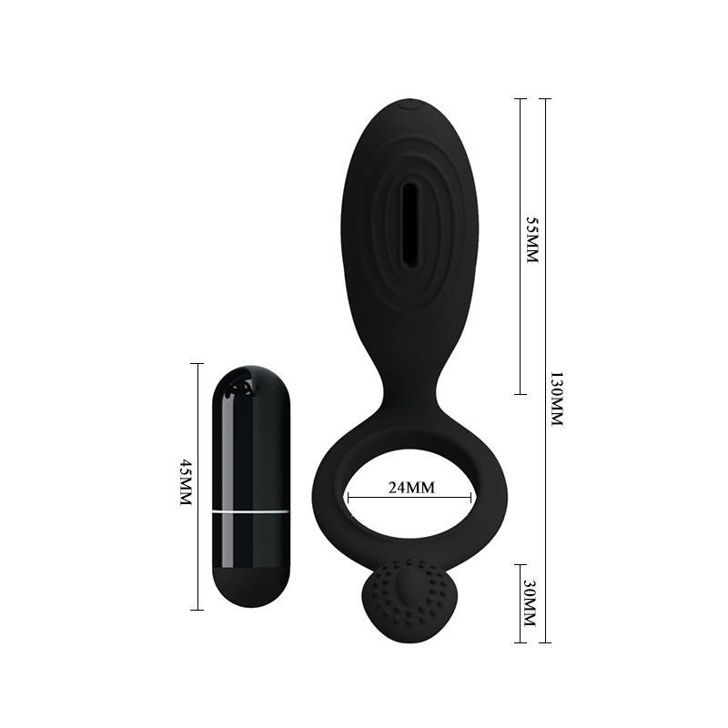 Pretty Love Anneau Vibromasseur Ethel Couleur Noir