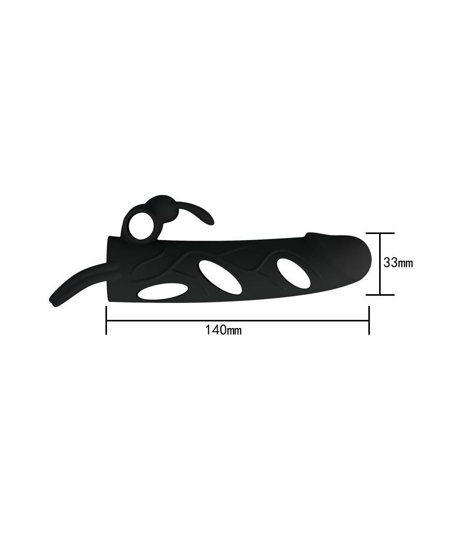 Pretty Love Cage avec balle vibrante 14 cm Couleur Noir