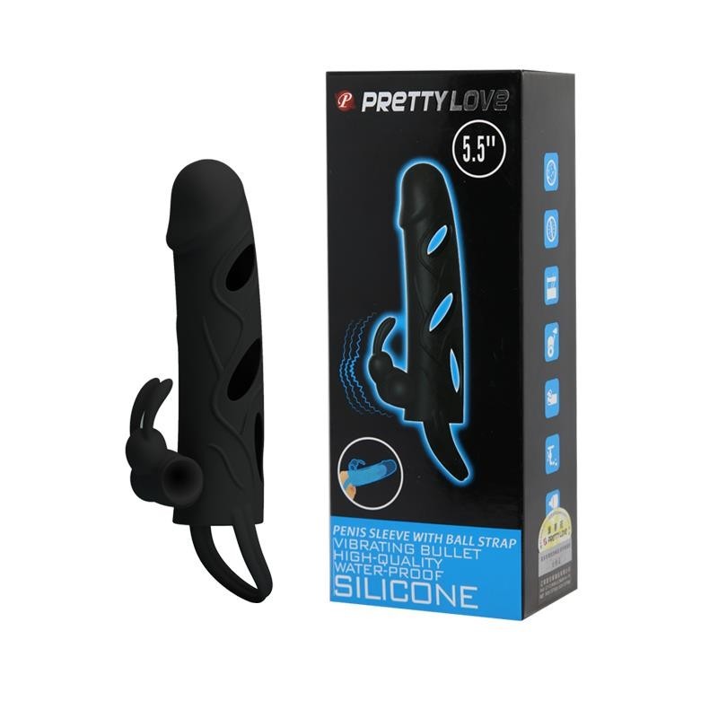 Pretty Love Cage avec balle vibrante 14 cm Couleur Noir