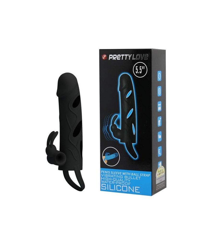 Pretty Love Cage avec balle vibrante 14 cm Couleur Noir