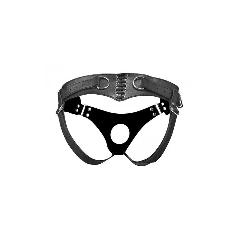 Corsage harnais style de coeur noir