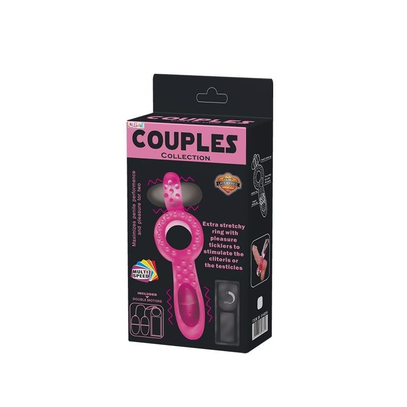 Anneau Vibromasseur Double Couple Collection rose