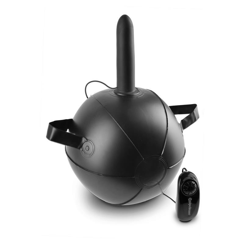 King Cock Mini boule Vibromasseur avec Gode 7 - Couleur Marron