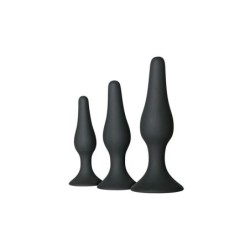 Lot de 3 Plug Anal Noir