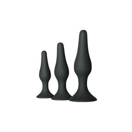Lot de 3 Plug Anal Noir