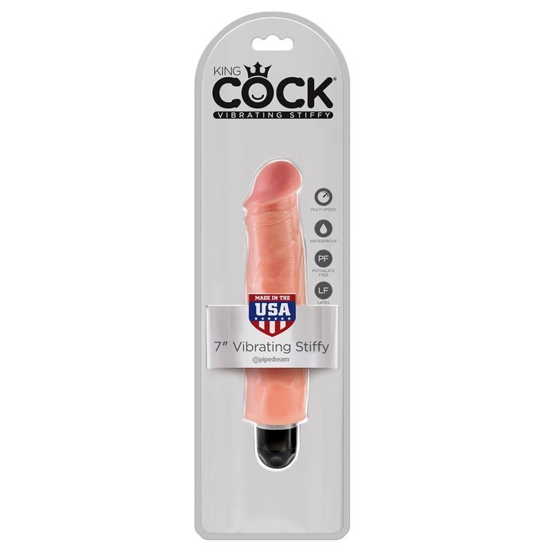 Vibromasseur King Cock Stiffet de 7 - Couleur Naturelle