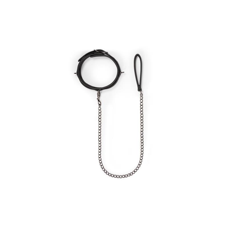 Collier avec laisse noir