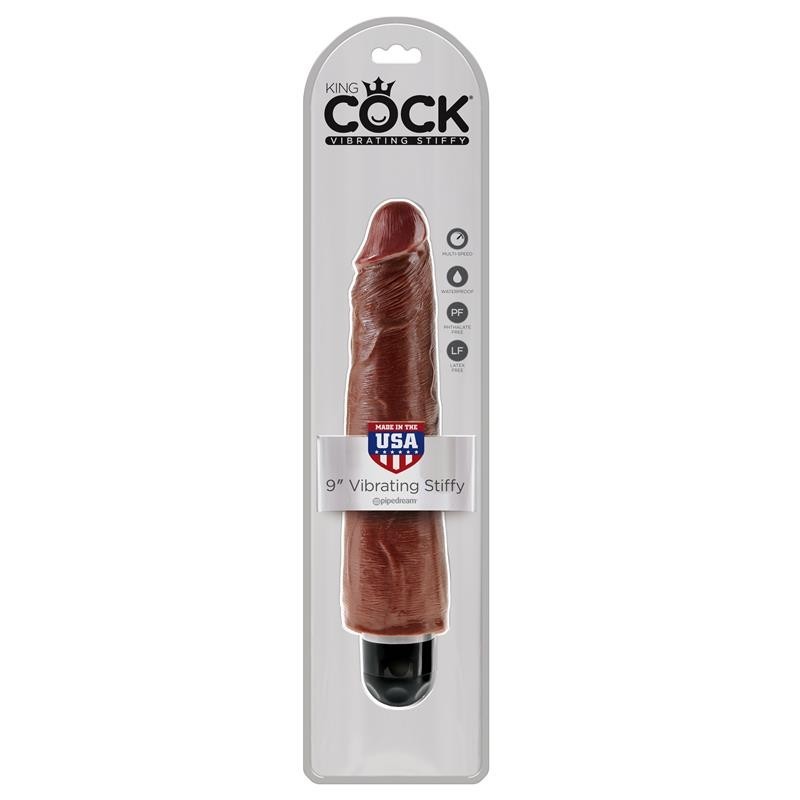 King Cock Vibromasseur Stiffet 9 - Couleur Marron