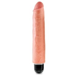 Vibromasseur King Cock Stiffet de 10 pouces - Couleur Naturelle
