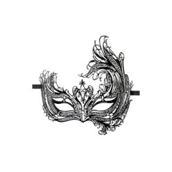 Masque de métal asiatique noir