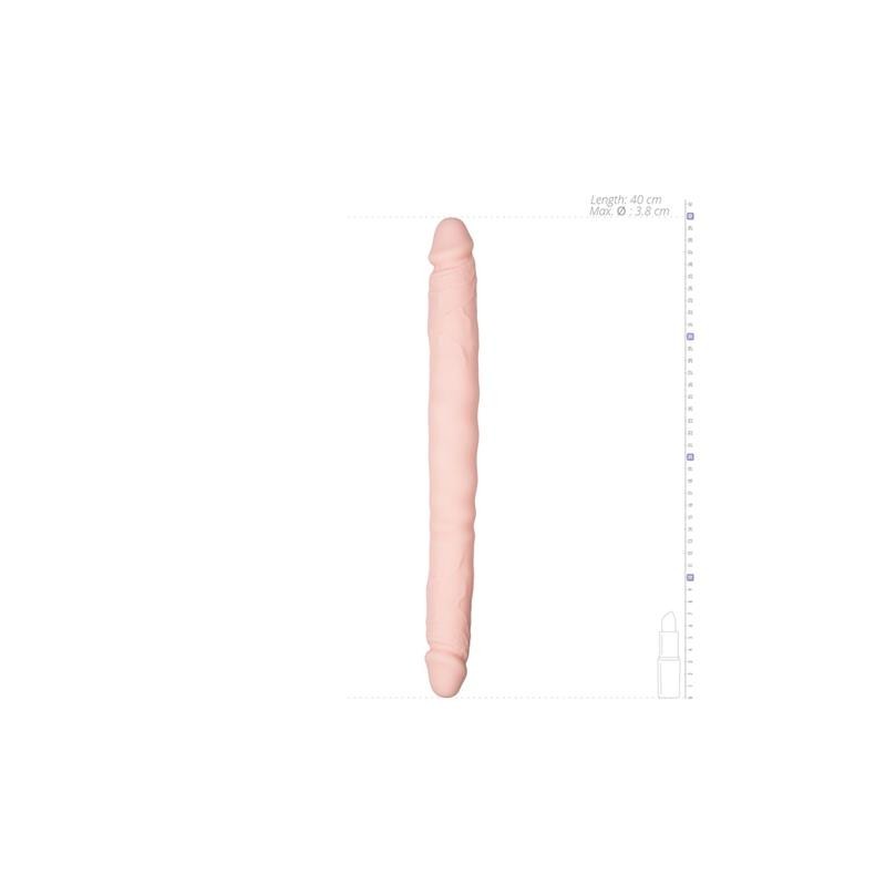 Gode Double Flexible silicone Naturel 40 cm