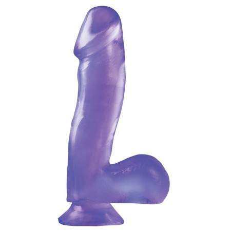Basix Rubber Works 16,51 cm verge et testicules avec ventouse - Couleur Violet