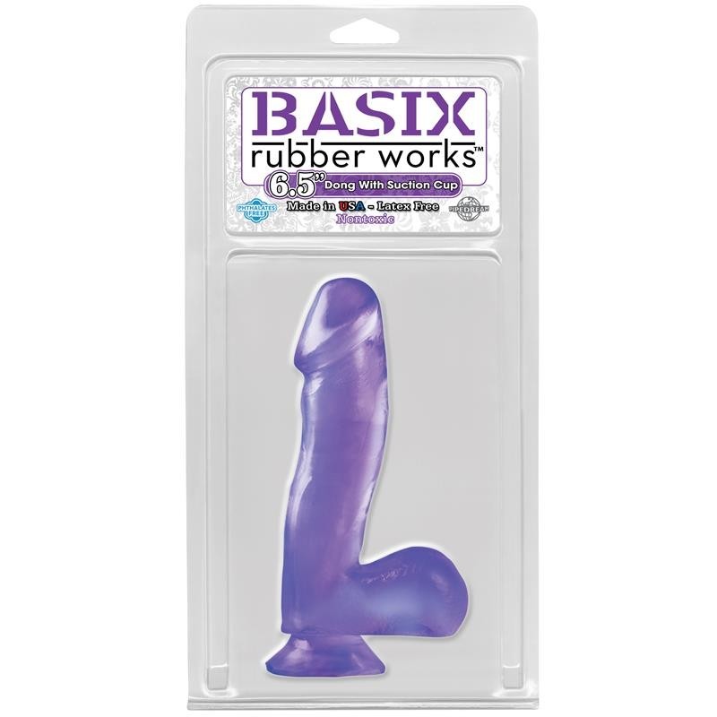 51 cm verge et testicules avec ventouse - Couleur Violet