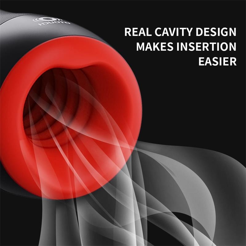 Chiven 3 Masturbateur Masculin Effet chaud silicone Liquide Noir