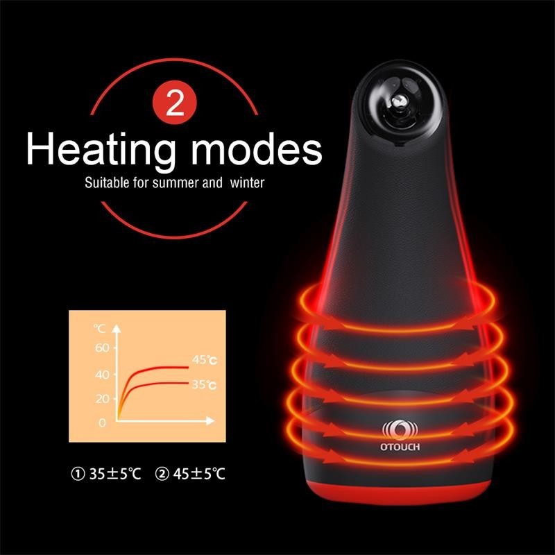 Chiven 3 Masturbateur Masculin Effet chaud silicone Liquide Noir