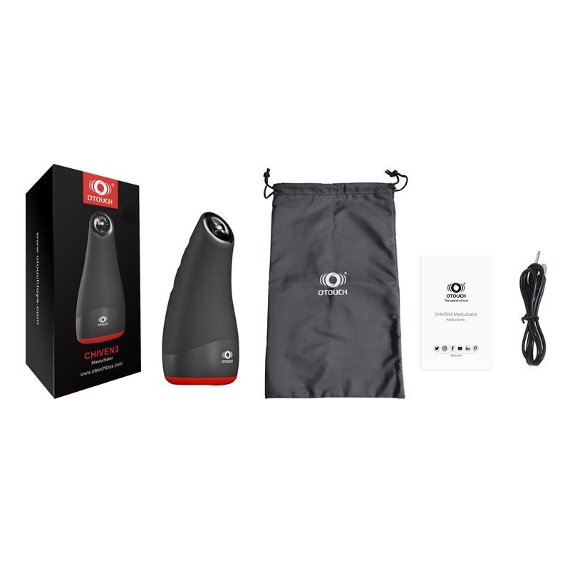 Chiven 3 Masturbateur Masculin Effet chaud silicone Liquide Noir