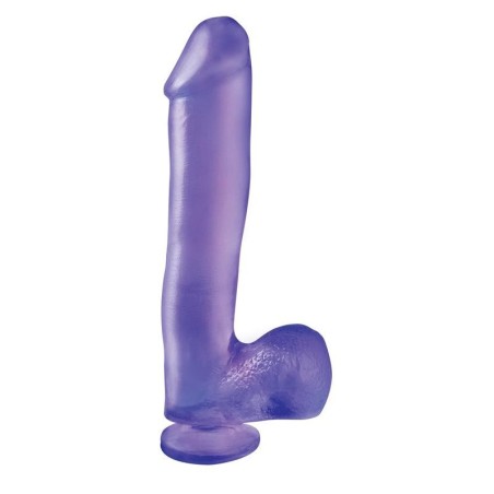 Basix Rubber Works 25,4 cm verge et testicules avec ventouse - Couleur Violet