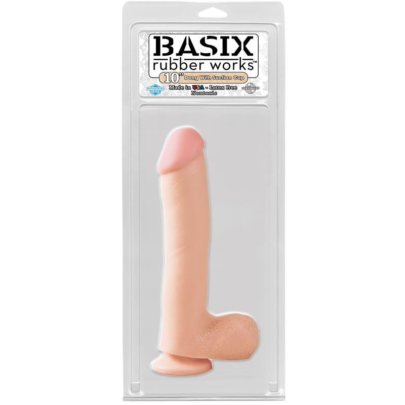 4 cm verge et testicules avec ventouse - Couleur Naturel