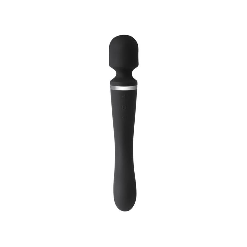Vibromasseur 2 en 1 silicone Noir