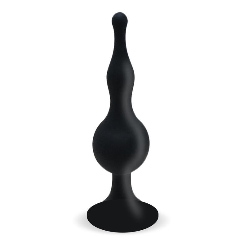 Lot de 3 plugs anaux silicone noirs