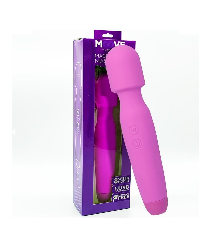 wand Vibromasseur silicone mauve