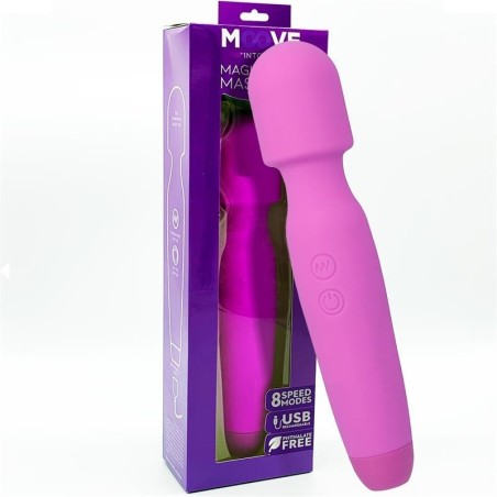 wand Vibromasseur silicone mauve