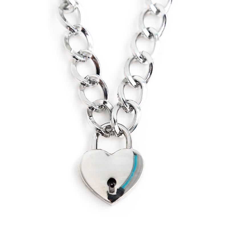 Collier avec cadenas Métal taille M 44 cm