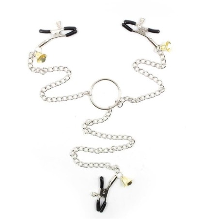 pinces à tétons et Clitoris avec chaine Metal