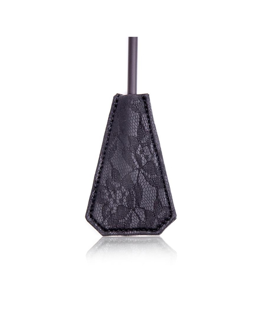 plumeau et tapette avec dentelle 2 en 1 56 cm Noir
