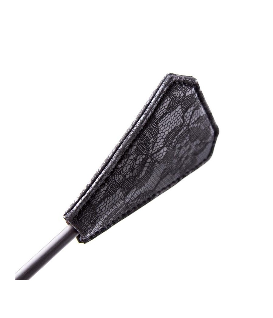 plumeau et tapette avec dentelle 2 en 1 56 cm Noir