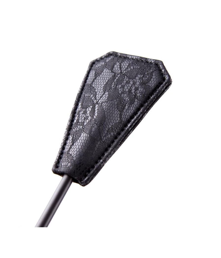 plumeau et tapette avec dentelle 2 en 1 56 cm Noir